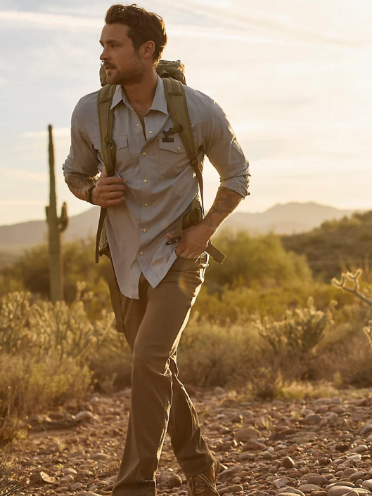 ropa mx Wrangler hombres camisa atg occidental mar de bering (nsb92br) 62D6642