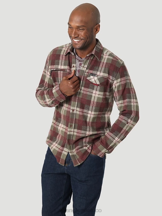 ropa mx Wrangler hombres camisa atg por brisa arroyo de cereza (112331239) 62D6639