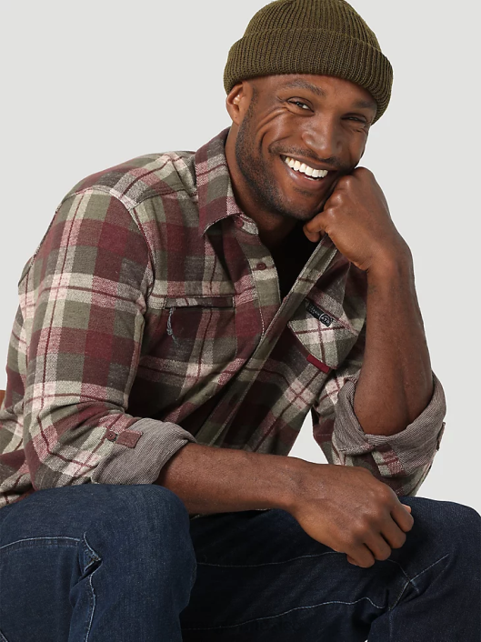 ropa mx Wrangler hombres camisa atg por brisa arroyo de cereza (112331239) 62D6639