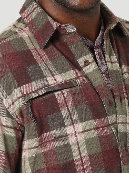 ropa mx Wrangler hombres camisa atg por brisa arroyo de cereza (112331239) 62D6639