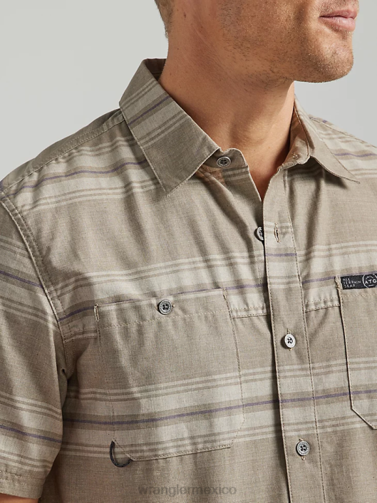 ropa mx Wrangler hombres camisa atg por brisa arroyo de cereza (112331239) 62D6639