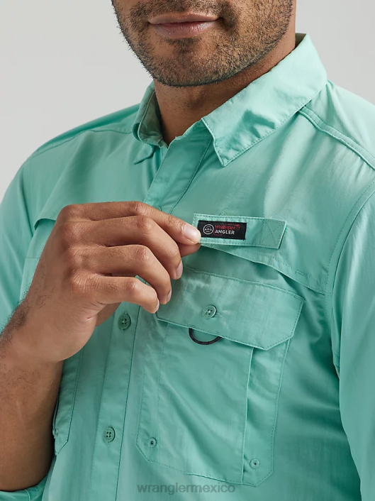 ropa mx Wrangler hombres camisa de manga larga atg pescador océano (112331259) 62D6339