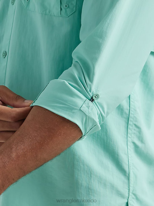 ropa mx Wrangler hombres camisa de manga larga atg pescador océano (112331259) 62D6339