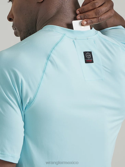 ropa mx Wrangler hombres camisa de punto atg performance cielo (112331266) 62D6291