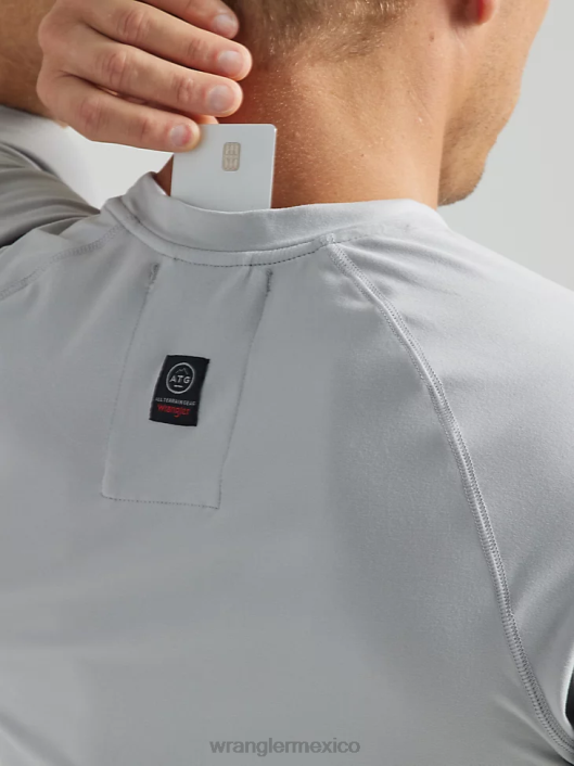 ropa mx Wrangler hombres camisa de punto atg performance niebla del puerto (112331282) 62D6641