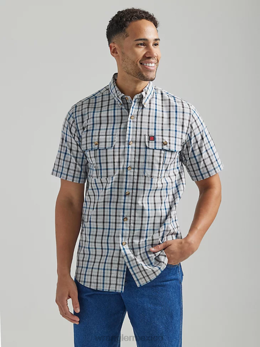 ropa mx Wrangler hombres camisa de trabajo a cuadros riggs workwear aguacero (112325152) 62D6672