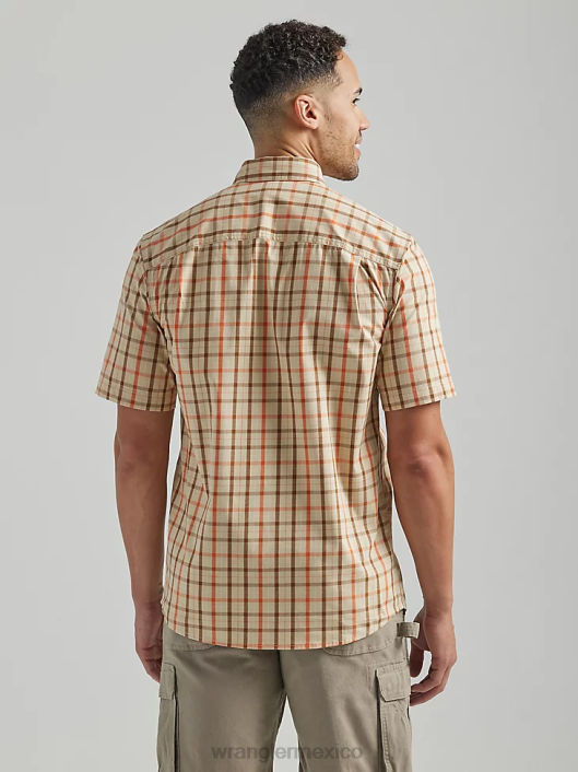 ropa mx Wrangler hombres camisa de trabajo a cuadros riggs workwear amarillo caqui (112325418) 62D6673