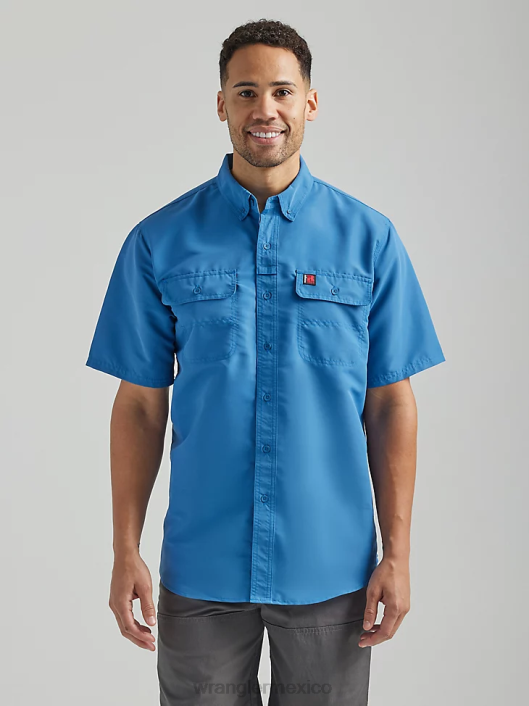 ropa mx Wrangler hombres camisa de trabajo ligera riggs workwear azul oscuro (112325419) 62D6347
