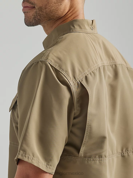 ropa mx Wrangler hombres camisa de trabajo ligera riggs workwear caqui oscuro (112325420) 62D6348