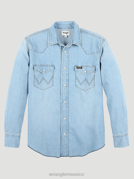 ropa mx Wrangler hombres camisa de trabajo patrimonial desvanecimiento del sol (112335476) 62D6475