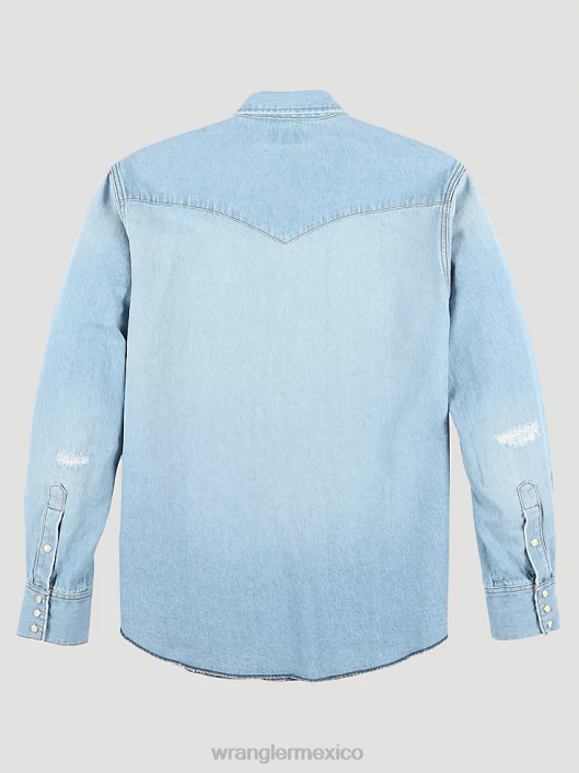 ropa mx Wrangler hombres camisa de trabajo patrimonial desvanecimiento del sol (112335476) 62D6475