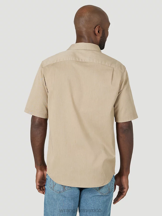 ropa mx Wrangler hombres camisa épica de sarga suave y flexible Brezo de olmo (112315232) 62D6360