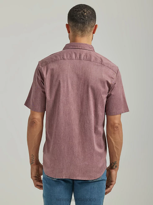 ropa mx Wrangler hombres camisa épica de sarga suave y flexible brezo sable (112333277) 62D6358