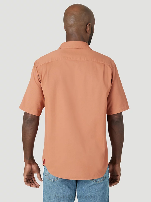 ropa mx Wrangler hombres camisa épica de sarga suave y flexible marrón cobrizo (112315228) 62D6362