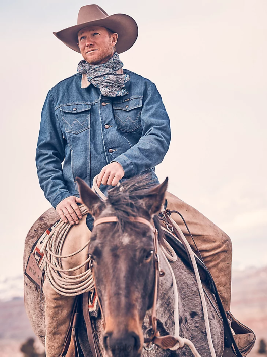 ropa mx Wrangler hombres chaqueta anti-fit Heritage azul (112335451) 62D6616