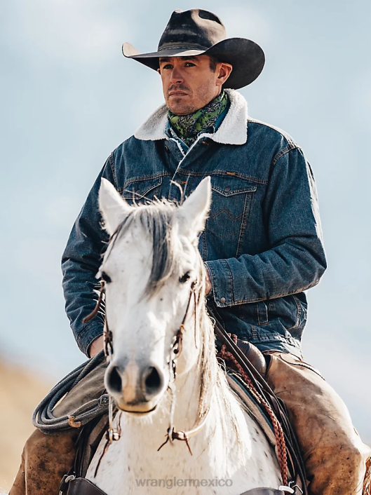 ropa mx Wrangler hombres chaqueta anti-fit Heritage azul (112335451) 62D6616