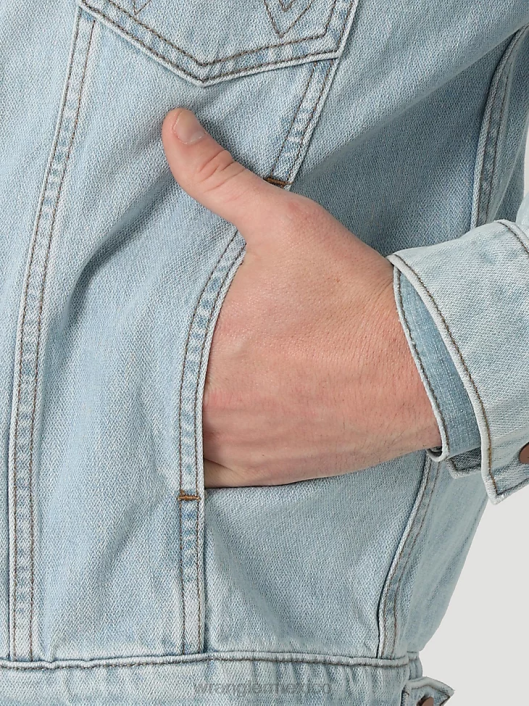 ropa mx Wrangler hombres chaqueta anti-fit Heritage azul helado (112321108) 62D6618