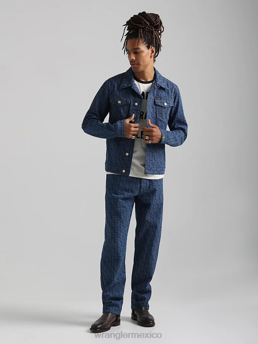 ropa mx Wrangler hombres chaqueta estilo camionero de mezclilla clásica lavado oscuro (10mtjdwdw) 62D6611