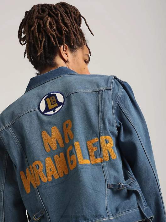 ropa mx Wrangler hombres chaqueta estilo camionero de mezclilla clásica lavado oscuro (10mtjdwdw) 62D6611