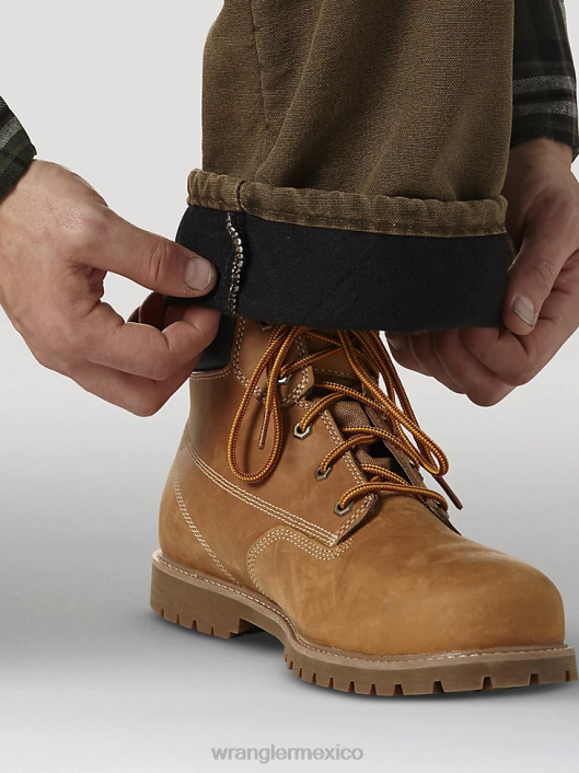 ropa mx Wrangler hombres jean térmico resistente al desgaste marrón noche (33213nb) 62D6195