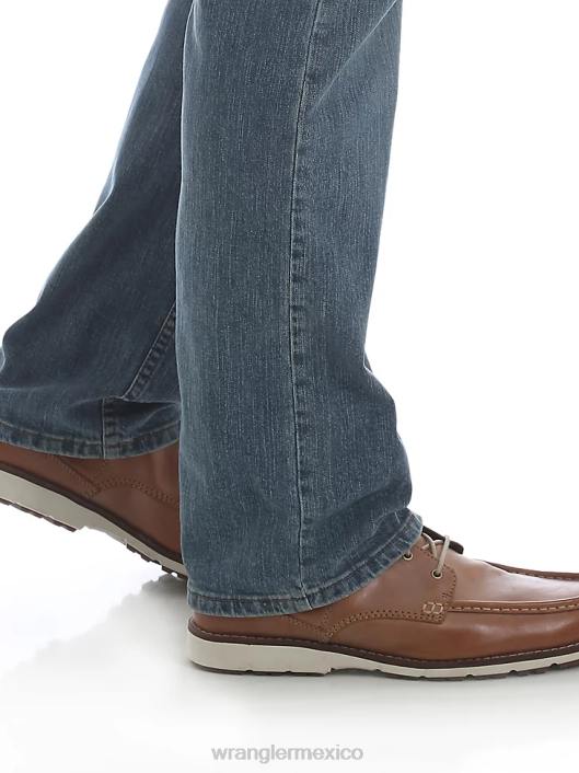 ropa mx Wrangler hombres jeans de corte recto con flexión de mezclilla premium de cinco estrellas para mayor comodidad lápida sepulcral (95fxvts) 62D6193