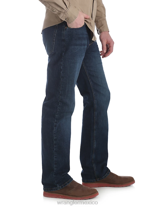 ropa mx Wrangler hombres jeans de corte recto con flexión de mezclilla premium de cinco estrellas para mayor comodidad metro (95fxvmt) 62D6194