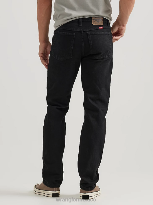 ropa mx Wrangler hombres jeans de corte regular de denim premium de cinco estrellas negro de carbón (96501cb) 62D692