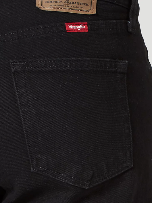 ropa mx Wrangler hombres jeans de corte relajado de mezclilla premium de cinco estrellas negro de carbón (97601cb) 62D687