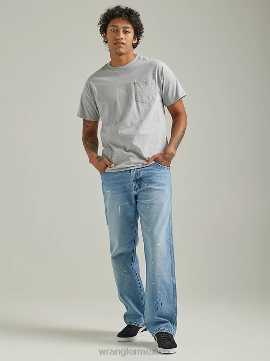 ropa mx Wrangler hombres jeans holgados desgastados llanuras (112332241) 62D6144