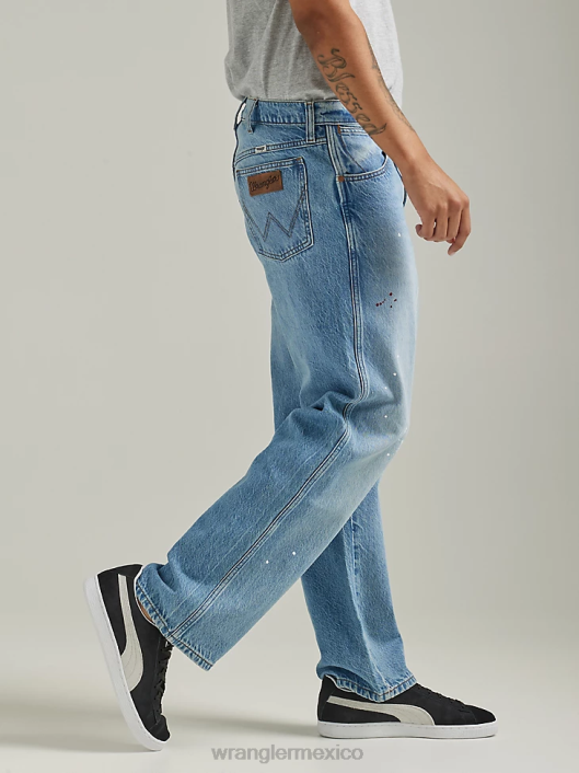 ropa mx Wrangler hombres jeans holgados desgastados llanuras (112332241) 62D6144