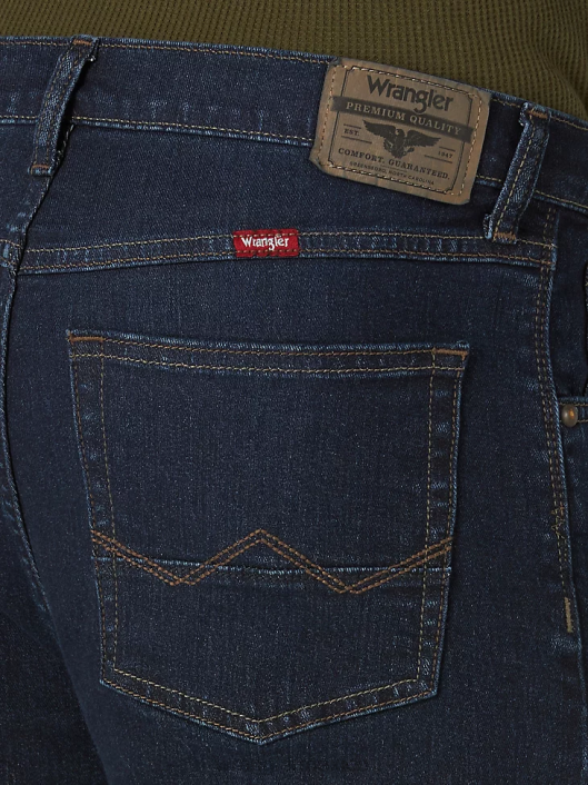 ropa mx Wrangler hombres jeans rectos ajustados premium de cinco estrellas cobalto oscuro (92sswdb) 62D6160