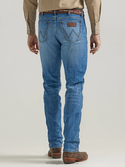 ropa mx Wrangler hombres jeans retro ajustados con pernera recta acres de diamantes (112330336) 62D628