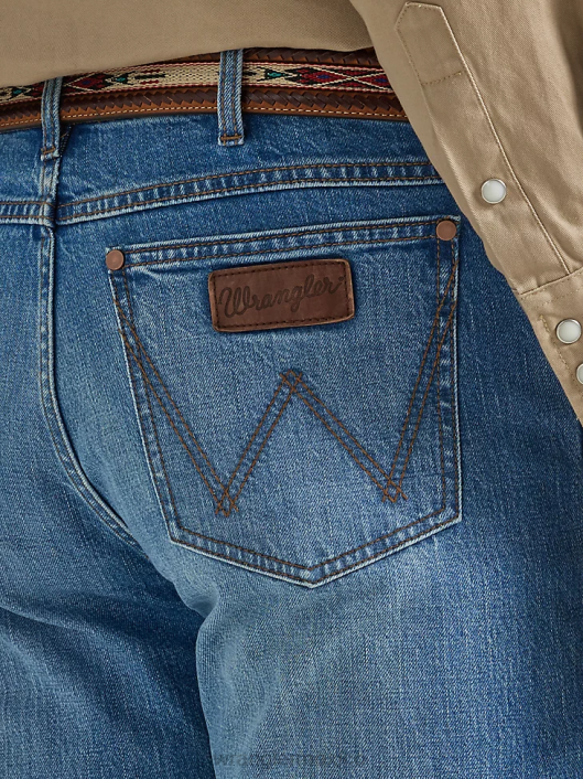 ropa mx Wrangler hombres jeans retro ajustados con pernera recta acres de diamantes (112330336) 62D628