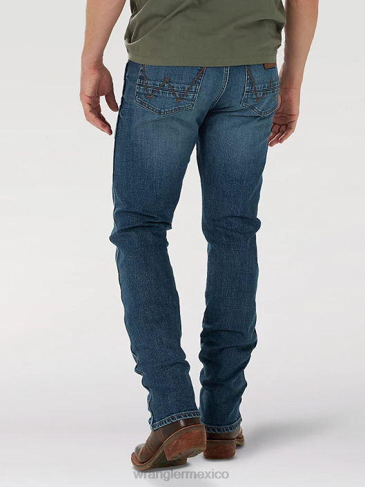 ropa mx Wrangler hombres jeans retro ajustados con pernera recta hereford (88mwzhe) 62D626