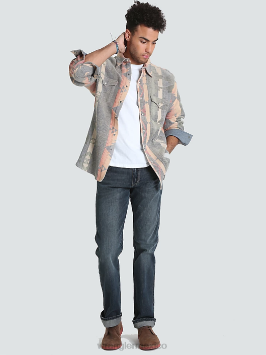 ropa mx Wrangler hombres jeans retro ajustados con pernera recta jerome (88mwzjm) 62D632