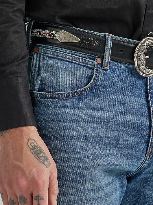 ropa mx Wrangler hombres jeans retro ajustados con pernera recta normanda (112332244) 62D623