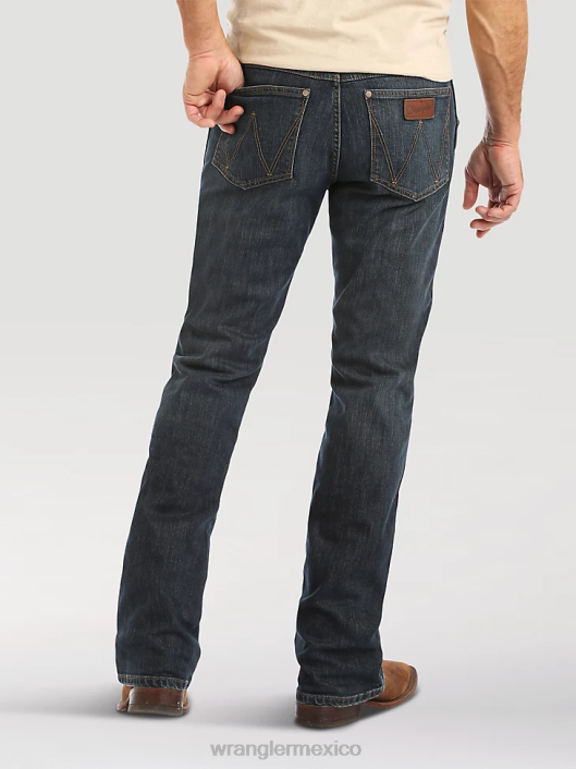 ropa mx Wrangler hombres jeans retro con corte tipo bota y corte relajado cae ciudad (wrt20fl) 62D641