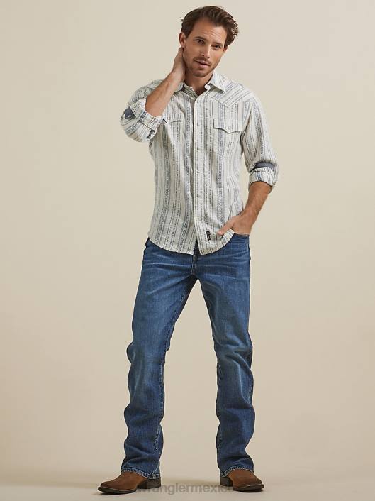 ropa mx Wrangler hombres jeans retro con corte tipo bota y corte relajado camiseta (wrt20je) 62D643