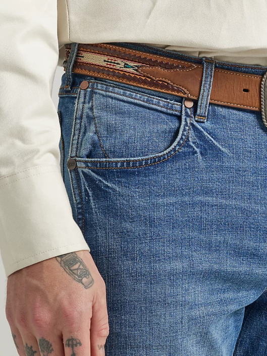 ropa mx Wrangler hombres jeans retro con corte tipo bota y corte relajado cazador de ciervos (112330345) 62D645