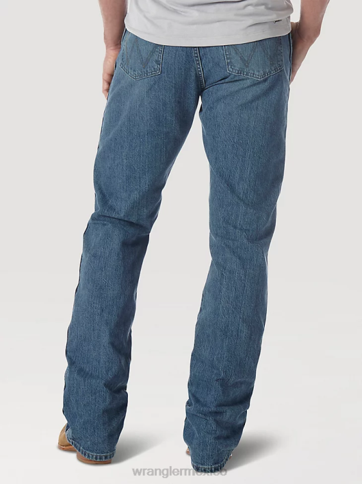ropa mx Wrangler hombres jeans retro con corte tipo bota y corte slim desgastado (77mwzwo) 62D69
