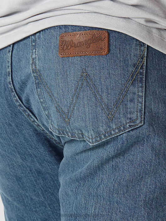 ropa mx Wrangler hombres jeans retro con corte tipo bota y corte slim desgastado (77mwzwo) 62D69