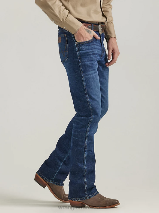 ropa mx Wrangler hombres jeans retro con corte tipo bota y corte slim holsteiner (112332505) 62D611