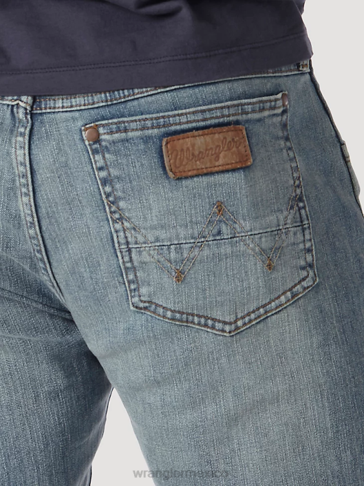 ropa mx Wrangler hombres jeans retro con corte tipo bota y corte slim lavado br (77mwzbr) 62D68