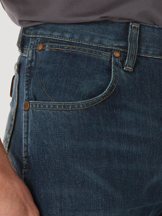 ropa mx Wrangler hombres jeans retro con corte tipo bota y corte slim lavado de río (77mwzrw) 62D67