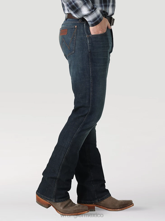 ropa mx Wrangler hombres jeans retro con corte tipo bota y corte slim madera (112323402) 62D610
