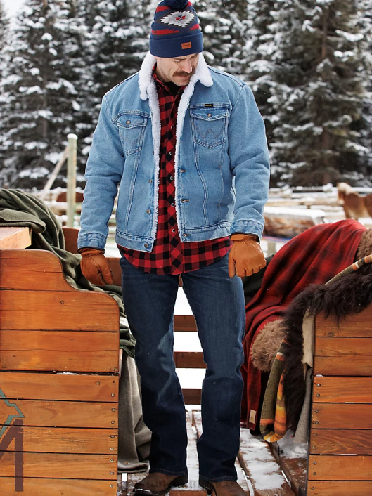 ropa mx Wrangler hombres jeans retro con corte tipo bota y corte slim madera (112323402) 62D610