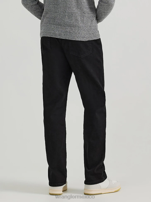 ropa mx Wrangler hombres mezclilla premium de cinco estrellas flexible para mayor comodidad jean de ajuste relajado negro de carbón (97fxvcb) 62D682