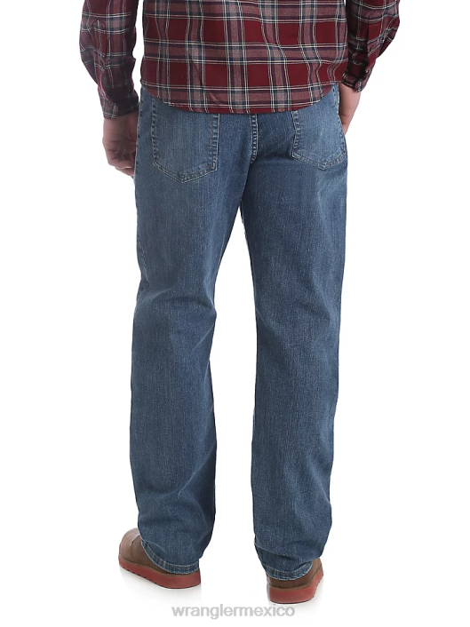 ropa mx Wrangler hombres mezclilla premium de cinco estrellas flexible para mayor comodidad jean de ajuste relajado pizarra (97fxvst) 62D684