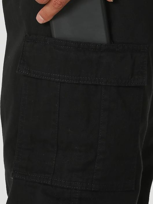 ropa mx Wrangler hombres pantalones cargo relajados auténticos negro (10zm6lgbl) 62D6245