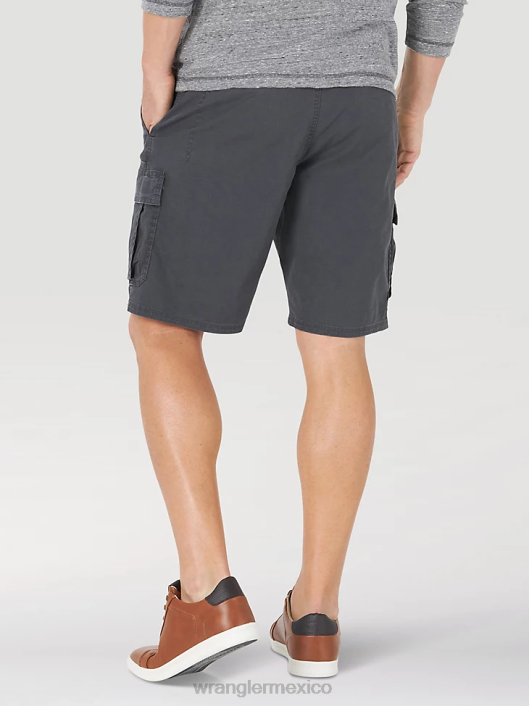 ropa mx Wrangler hombres pantalones cortos cargo elásticos auténticos antracita (10zm6acah) 62D6559
